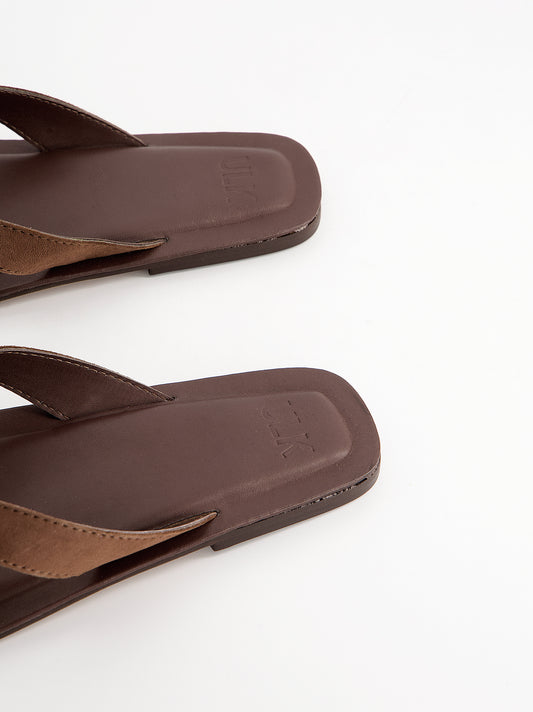 Sandalias de dedo en piel con detalle - Palm