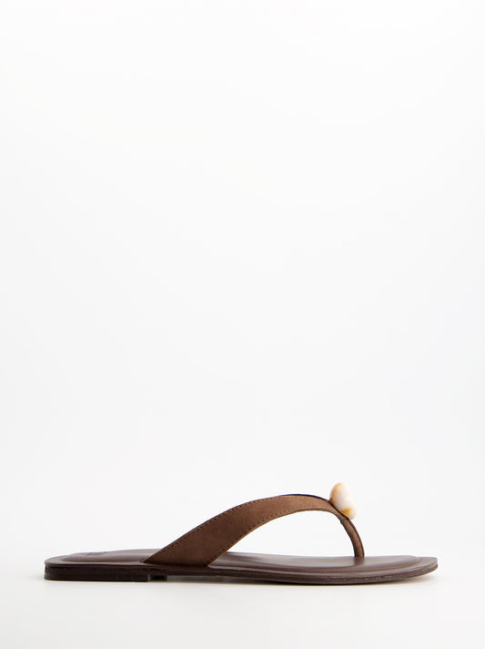Sandalias de dedo en piel con detalle - Palm