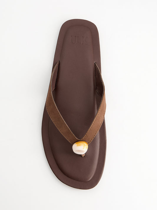 Sandalias de dedo en piel con detalle - Palm