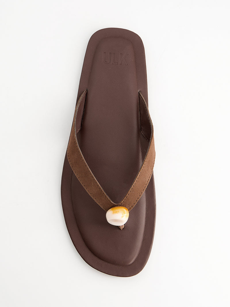 Sandalias de dedo en piel con detalle - Palm