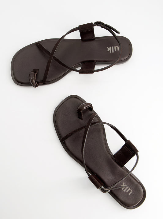 Sandalias planas detalle metálico - Ossy