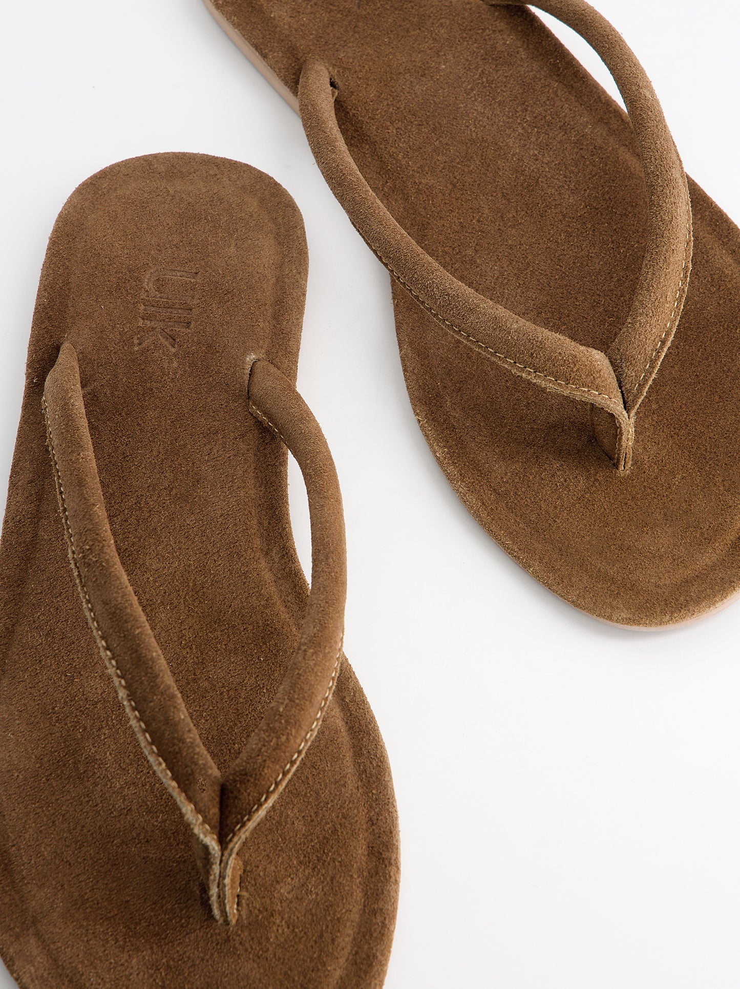 Sandalias de dedo en ante - Nude