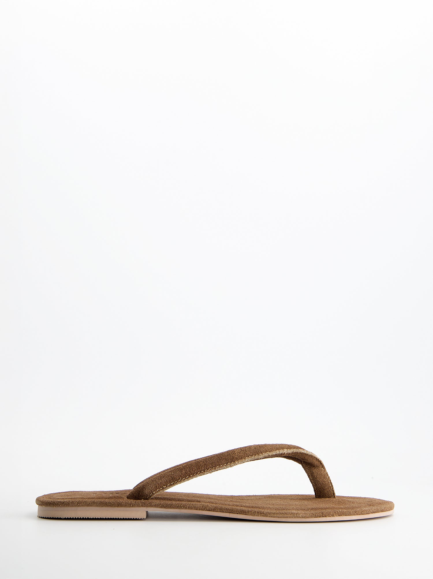 Sandalias de dedo en ante - Nude