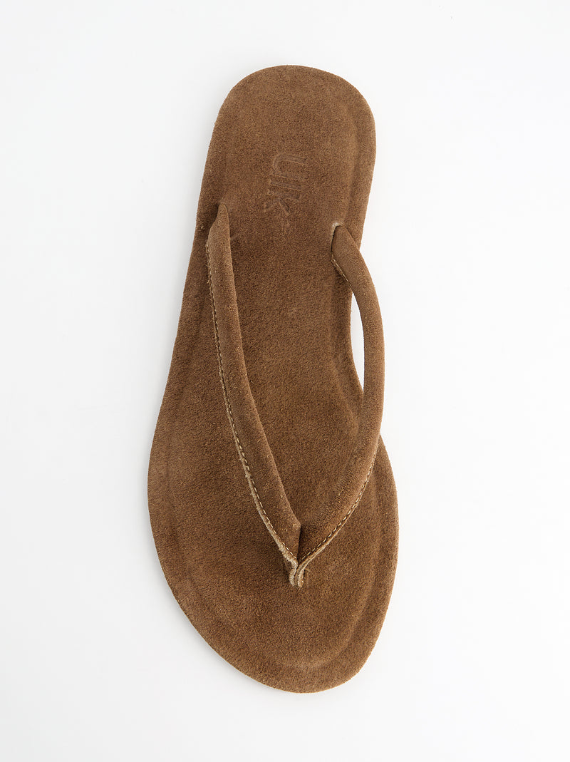 Sandalias de dedo en ante - Nude