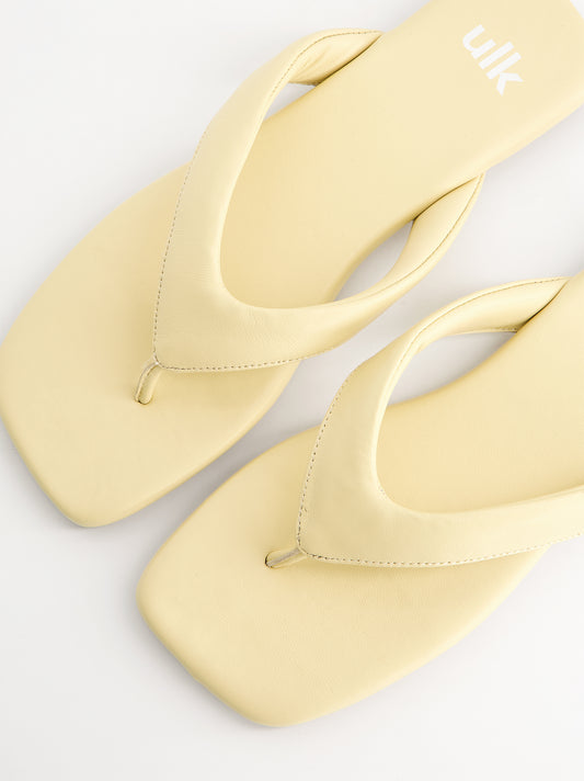 Sandalias cuadradas de dedo en piel - Zaya