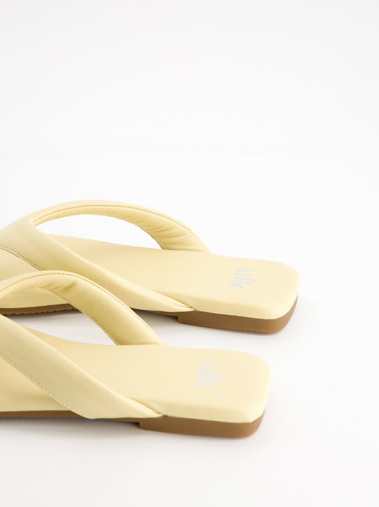 Sandalias cuadradas de dedo en piel - Zaya