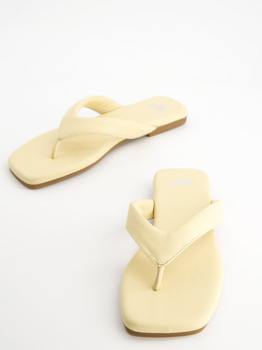 Sandalias cuadradas de dedo en piel - Zaya