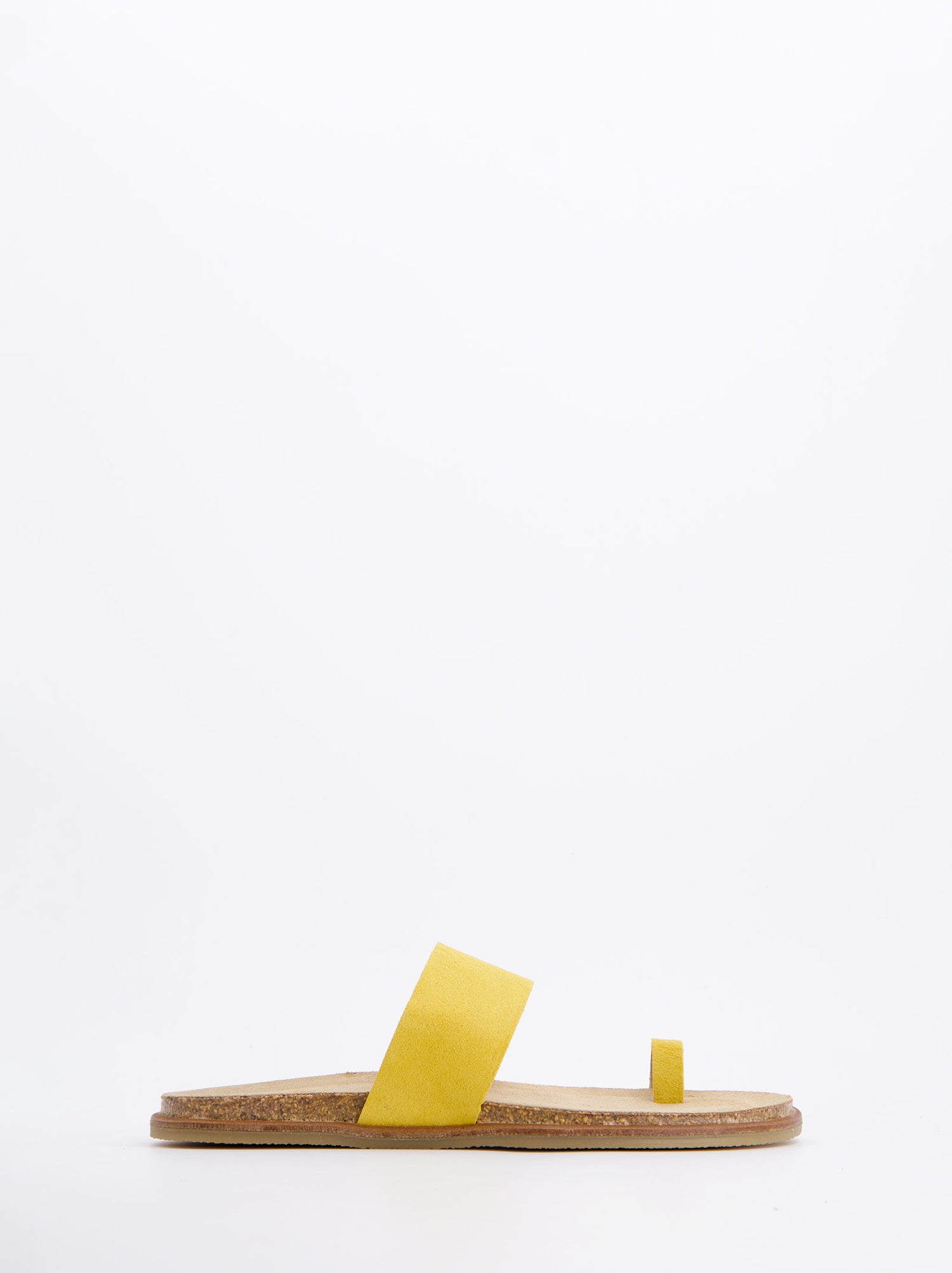 Sandalias Planas De Serraje Amarillo - Katao
