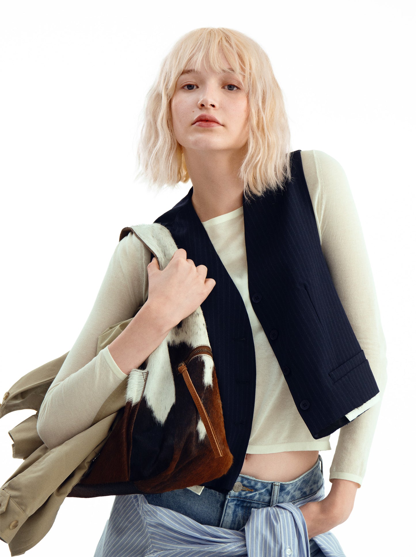 Pinstripe Vest - ULK Olivia