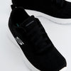 Skechers Deportivas Negras Con Suela Blanca