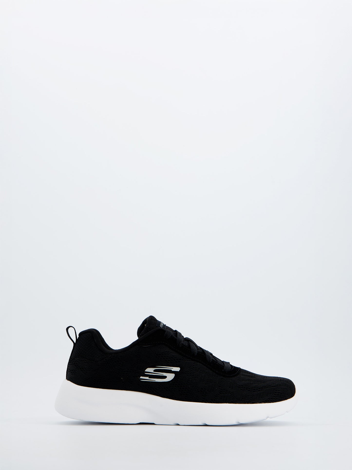 Skechers Deportivas Negras Con Suela Blanca