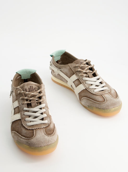 Zapatillas de ante vintage con charms - Onix