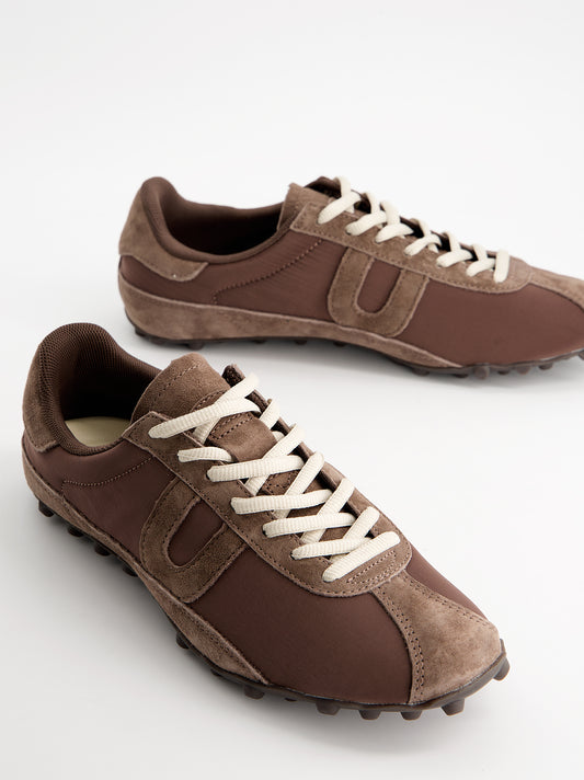 Zapatillas de ante marrón retro - Blow