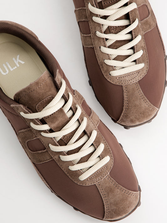 Zapatillas de ante marrón retro - Blow