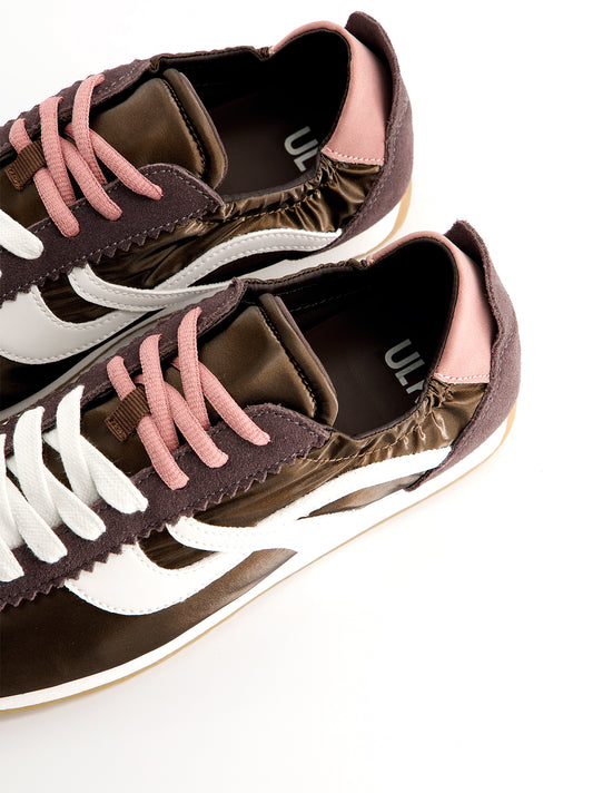 Zapatillas ante y nylon detalle fruncido - Barten