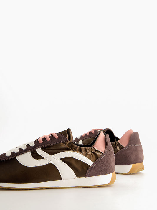 Zapatillas ante y nylon detalle fruncido - Barten