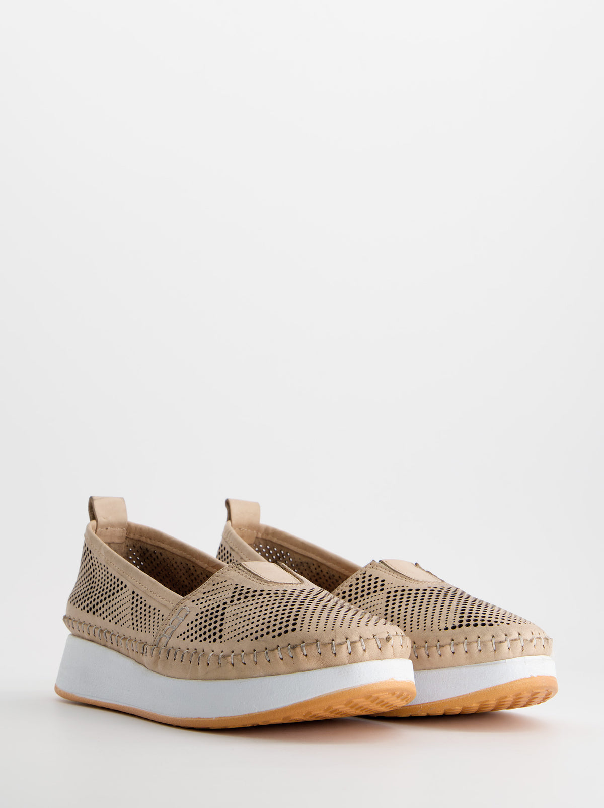 Mocasines slip-on en piel troquelados - P-2