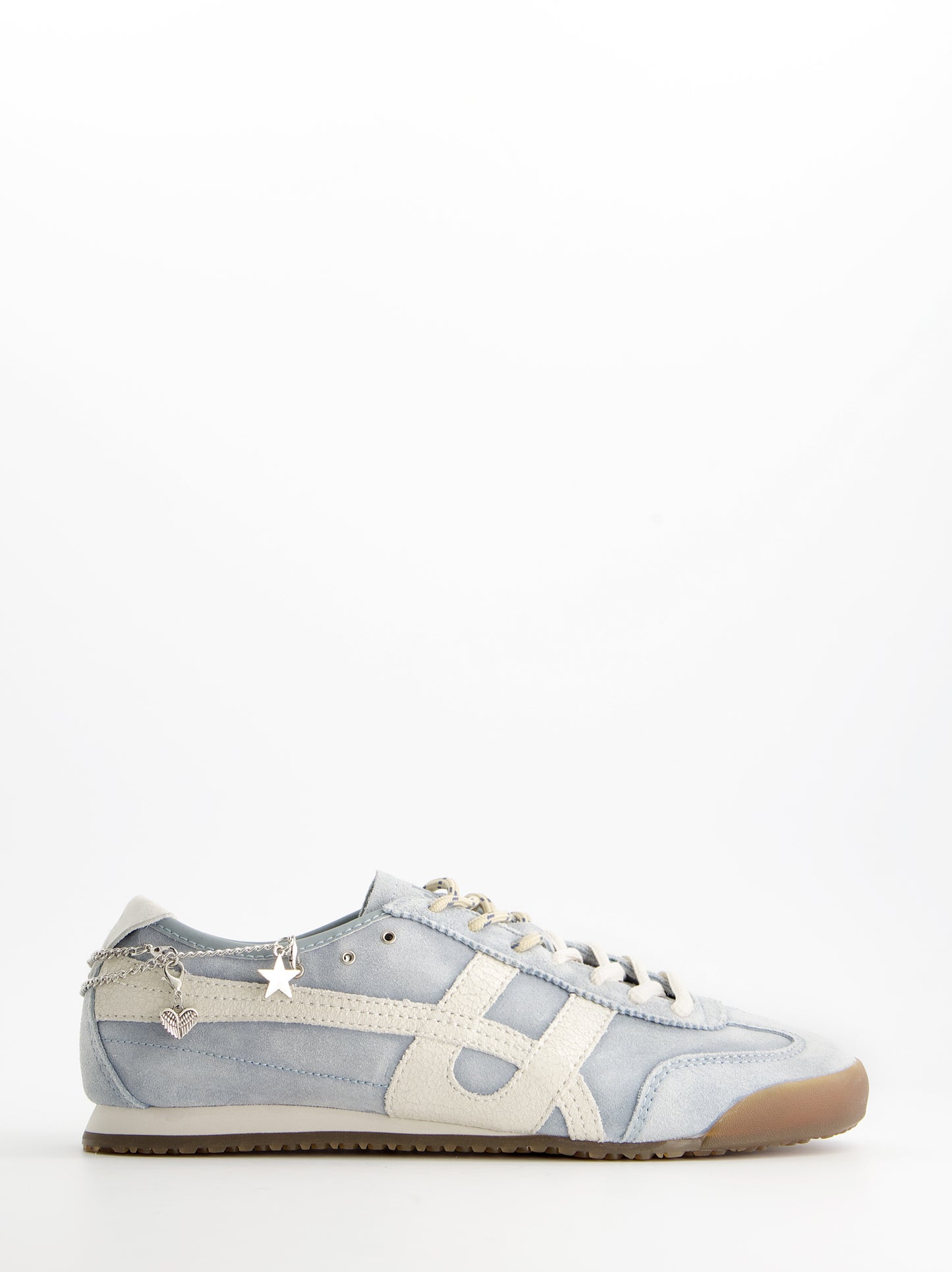 Vintage suede sneakers with charms - Onyx