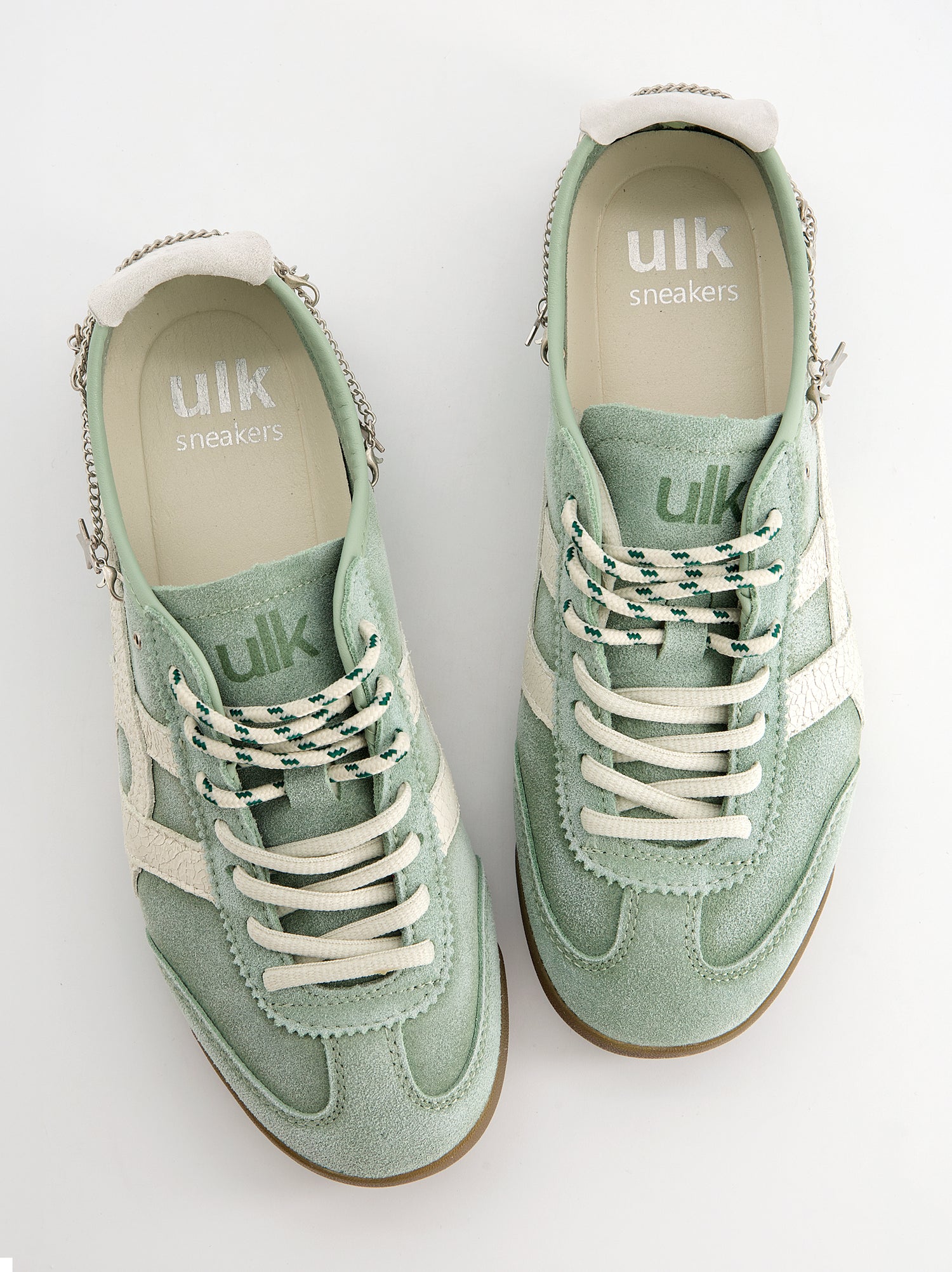Zapatillas turquesa de ante vintage con charms - Onix