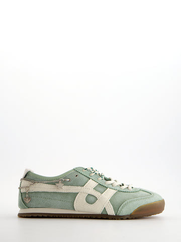 Zapatillas turquesa de ante vintage con charms - Onix