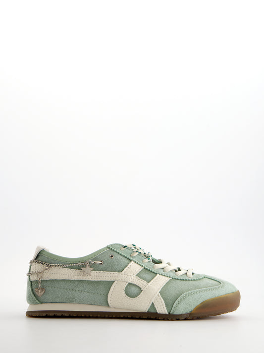 Zapatillas de ante vintage con charms Onix