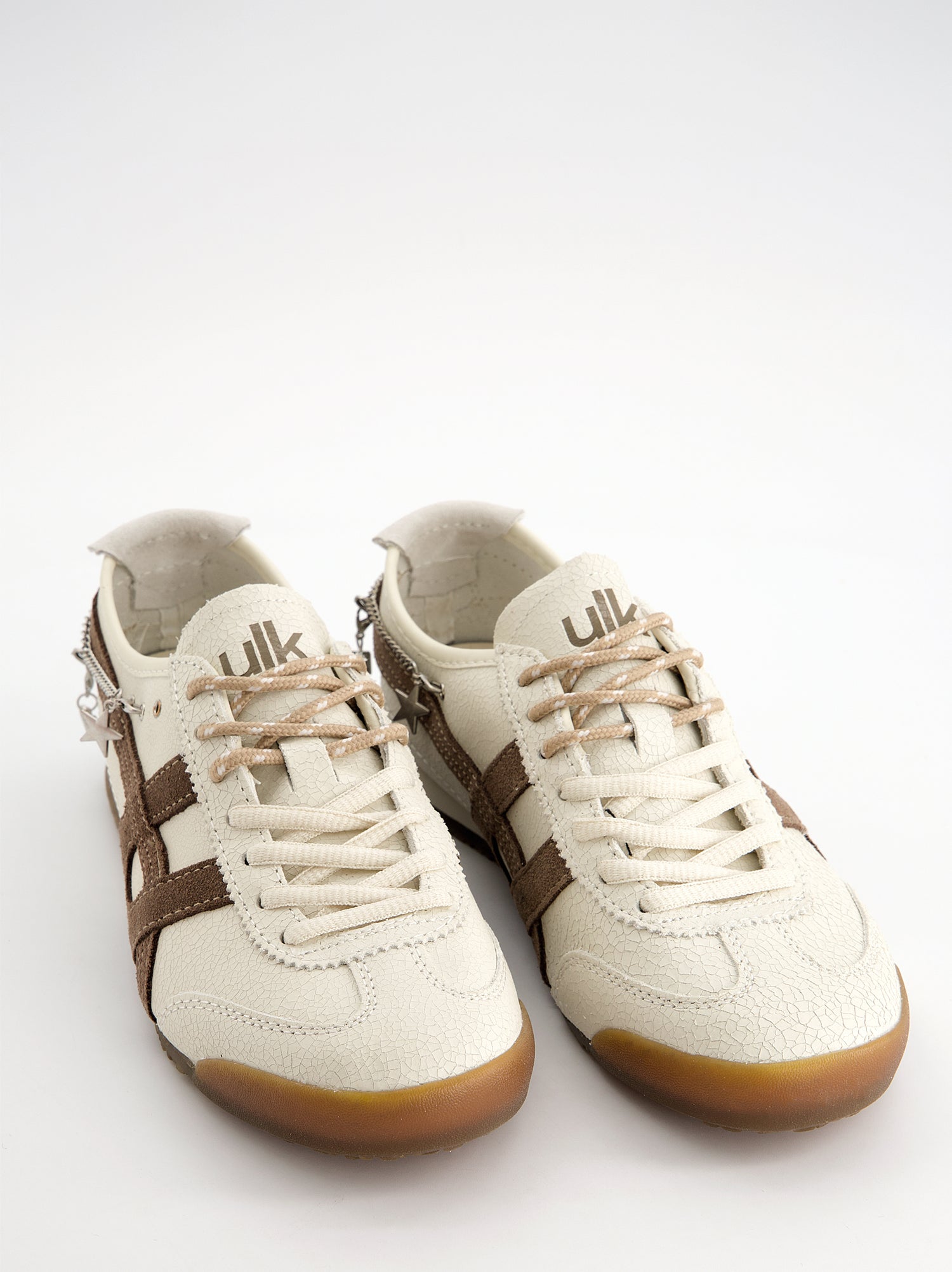 Zapatillas blancas de piel efecto craquelado - Onix