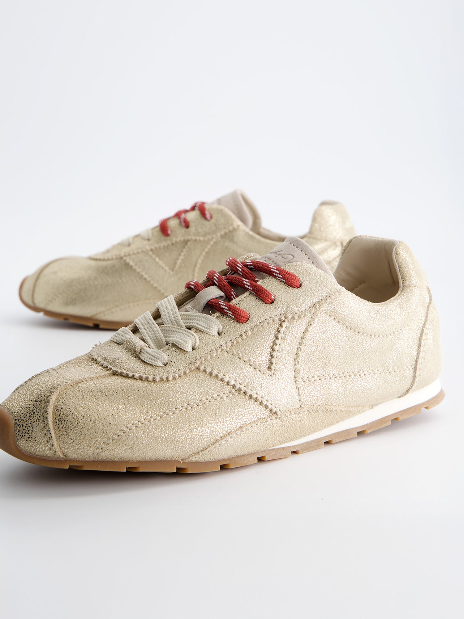 Victoria Metallic Gold Sneakers