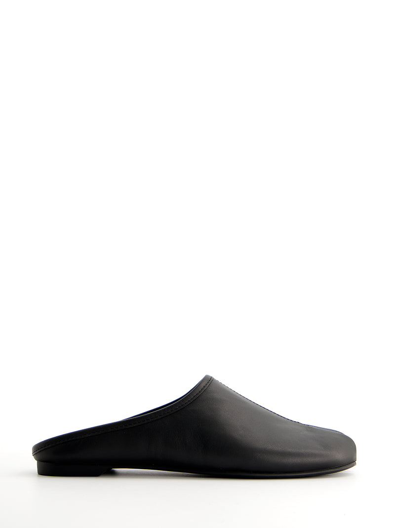 Mules tabi en piel negra - Casablanca