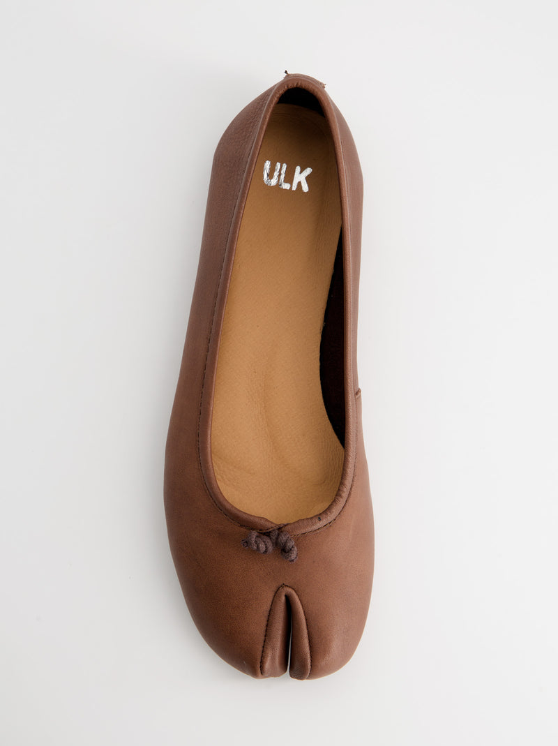 Bailarinas tabi de piel marrones - Karva