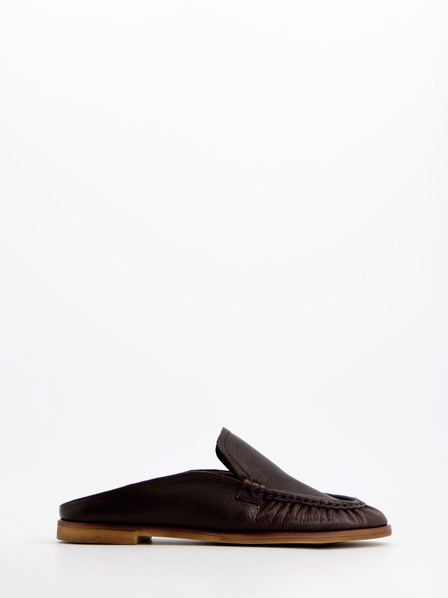 Mules De Piel Marrón - Ramy