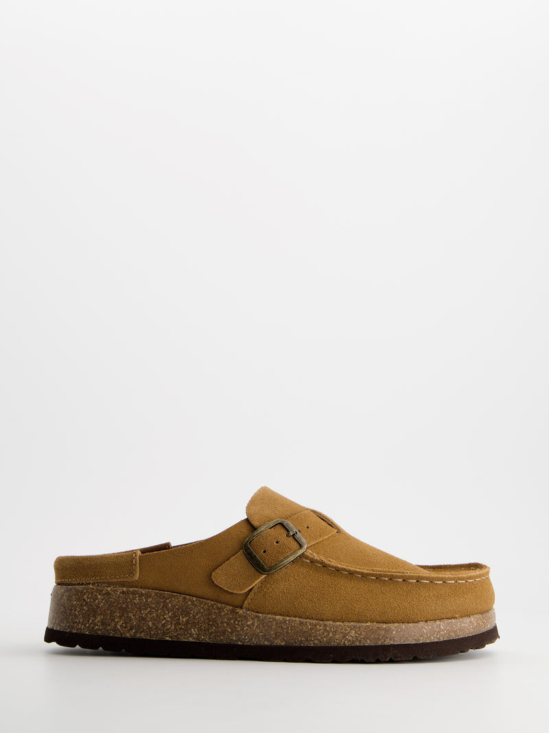 Camel suede clogs - Mimbra