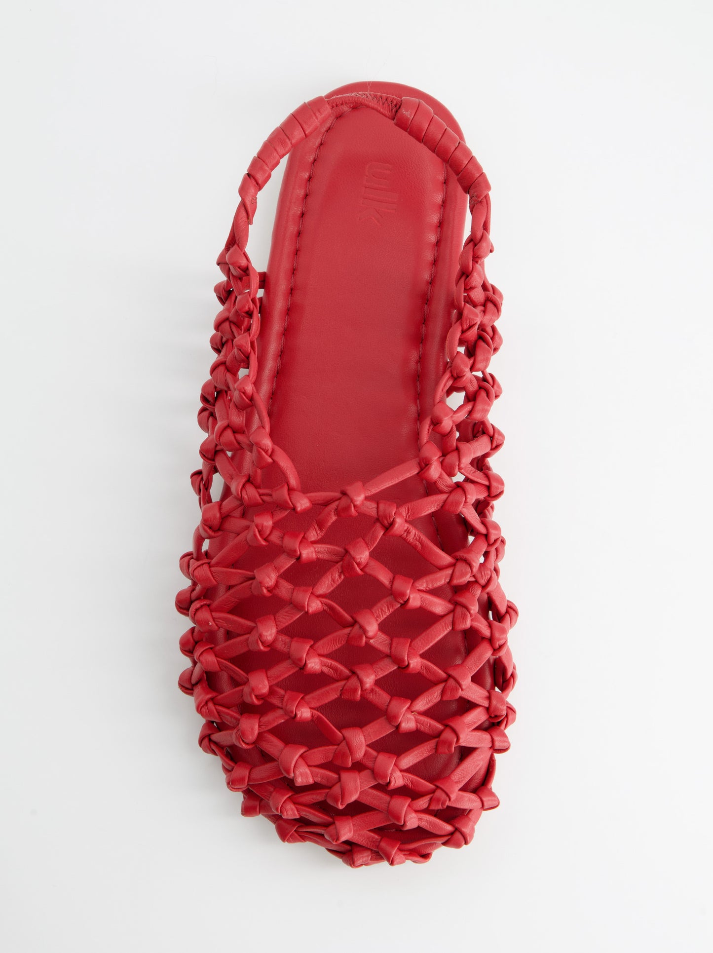 Sandalias de piel trenzada rojas - Thunder