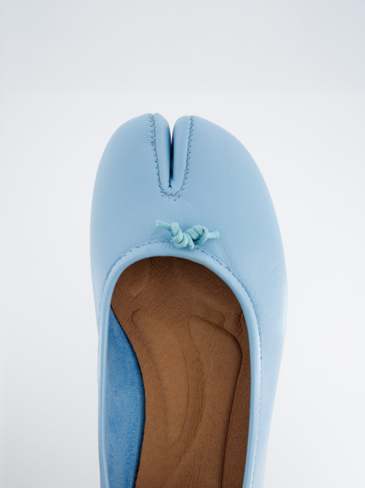 Blue leather tabi ballet flats - Karva
