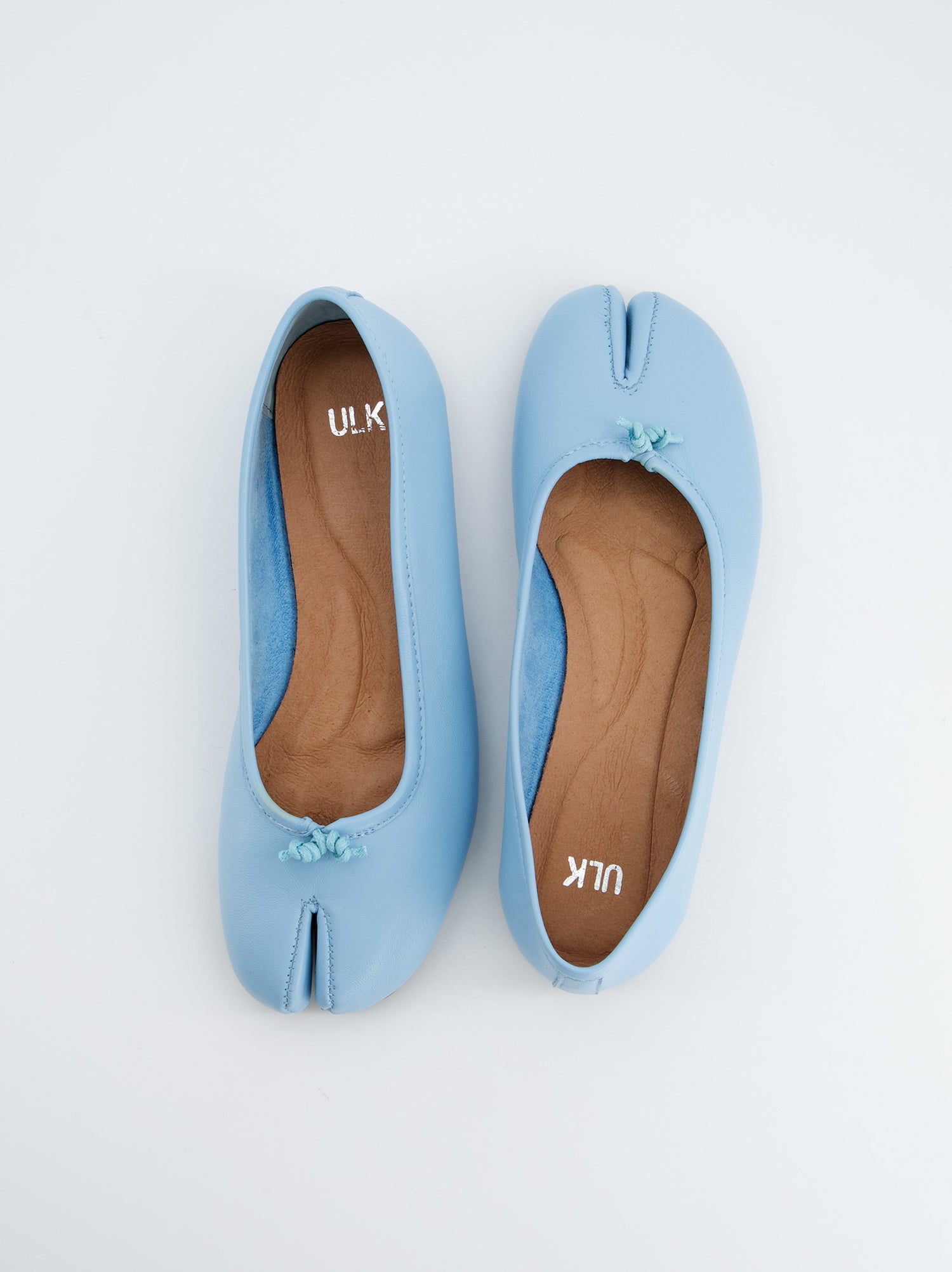 Blue leather tabi ballet flats - Karva