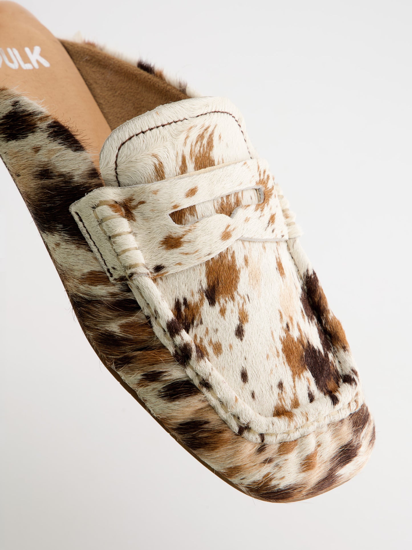 Mocasines mule de pelo animal print - Momar