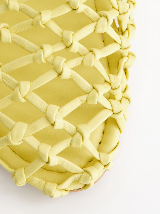 Sandalias de piel trenzada amarillas - Thunder