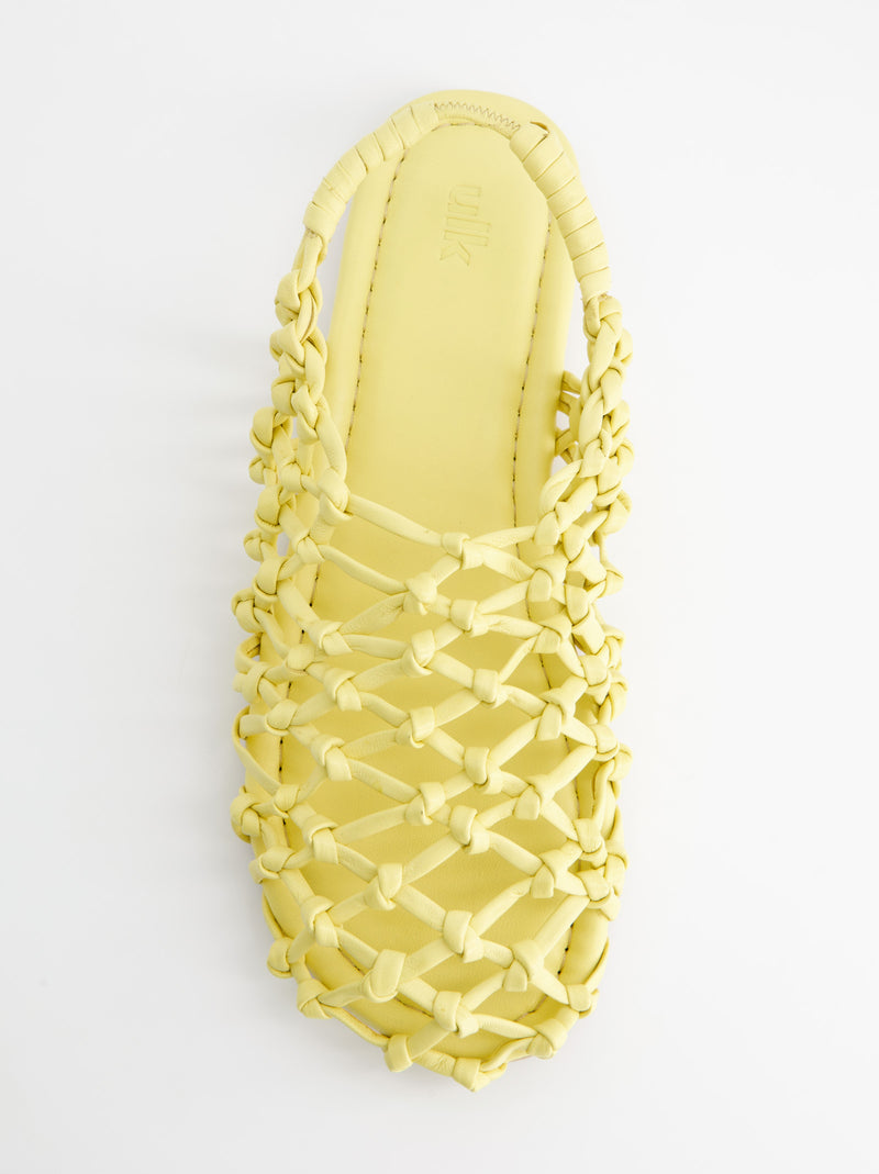 Sandalias de piel trenzada amarillas - Thunder