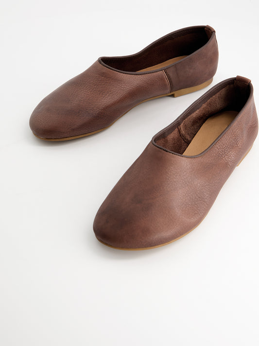 Bailarinas slipper de corte guante en piel - Luba