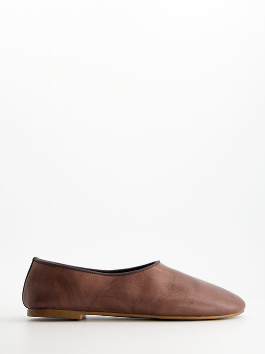 Bailarinas slipper de corte guante en piel - Luba