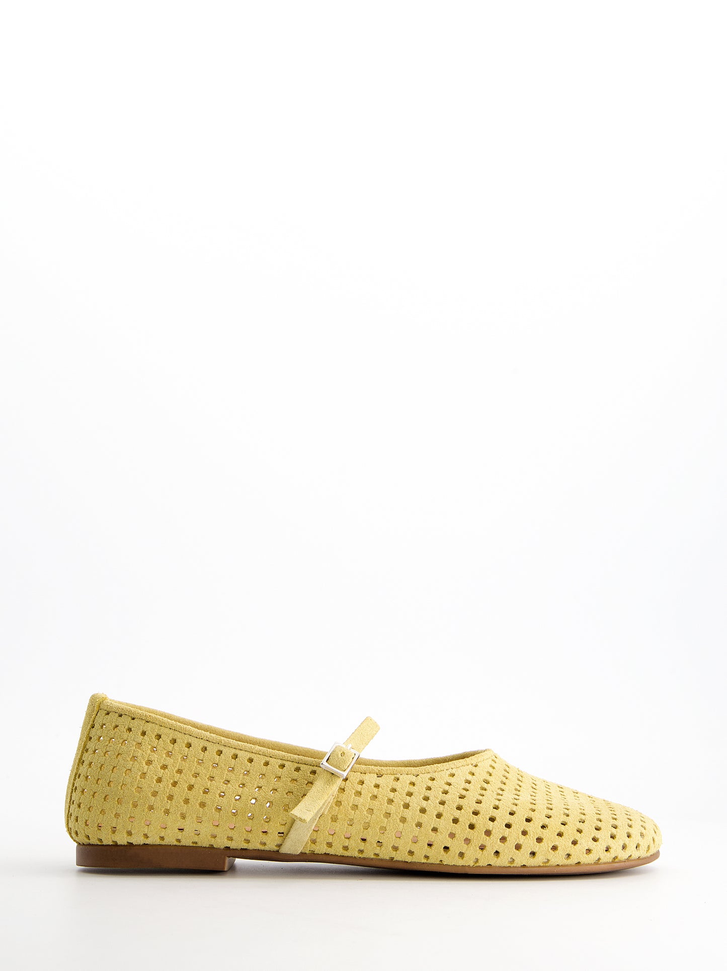 Die-cut suede Mary Jane ballet flats - Linke