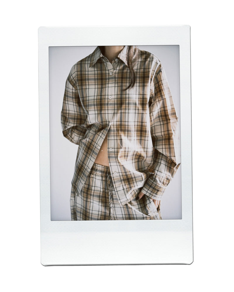 Boxy fit plaid shirt - Numi