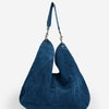 Blue suede shopper bag - Apris
