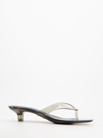 Sandalias de tacón negro transparente - Core