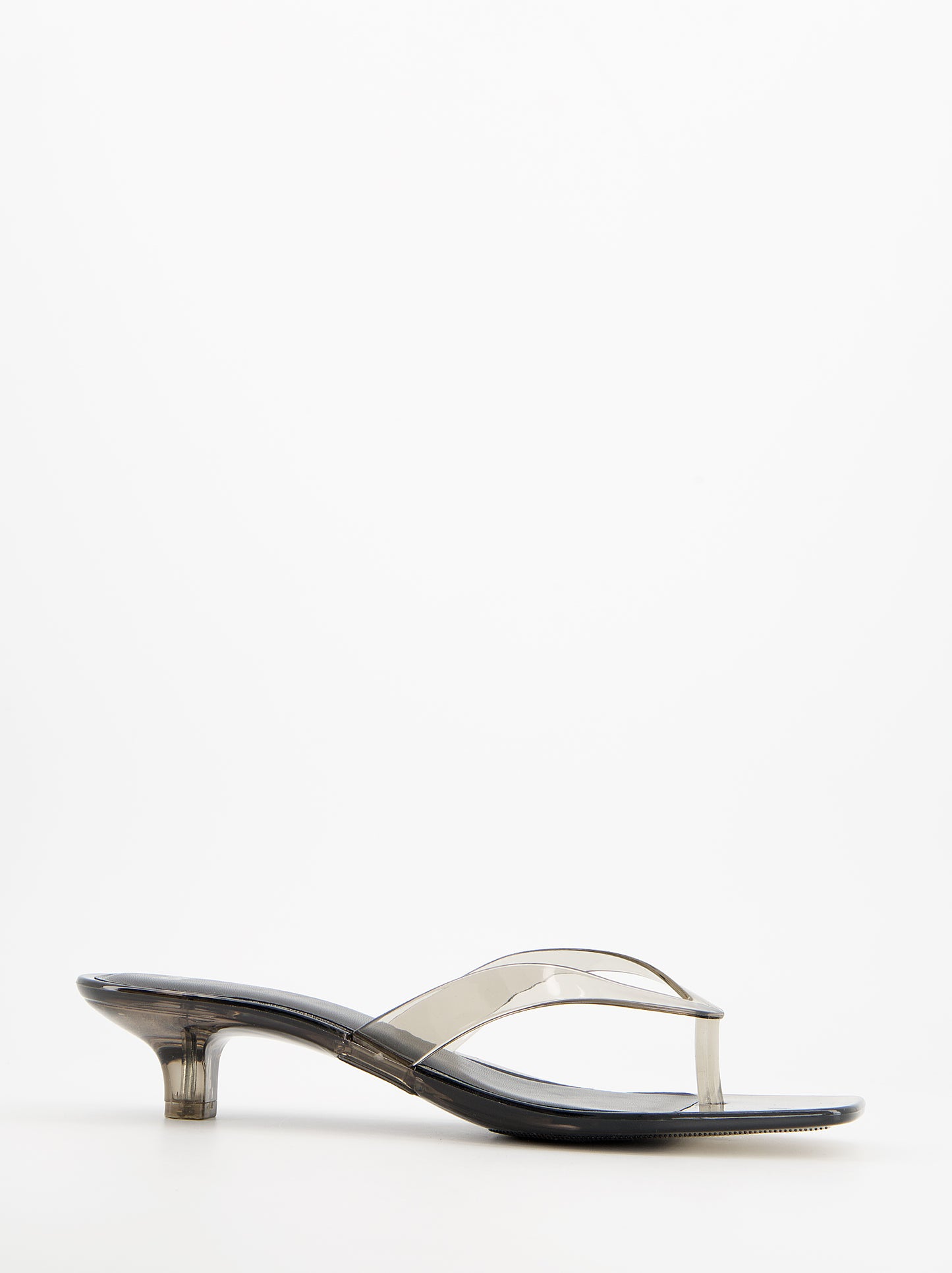 Sandalias de tacón negro transparente - Core