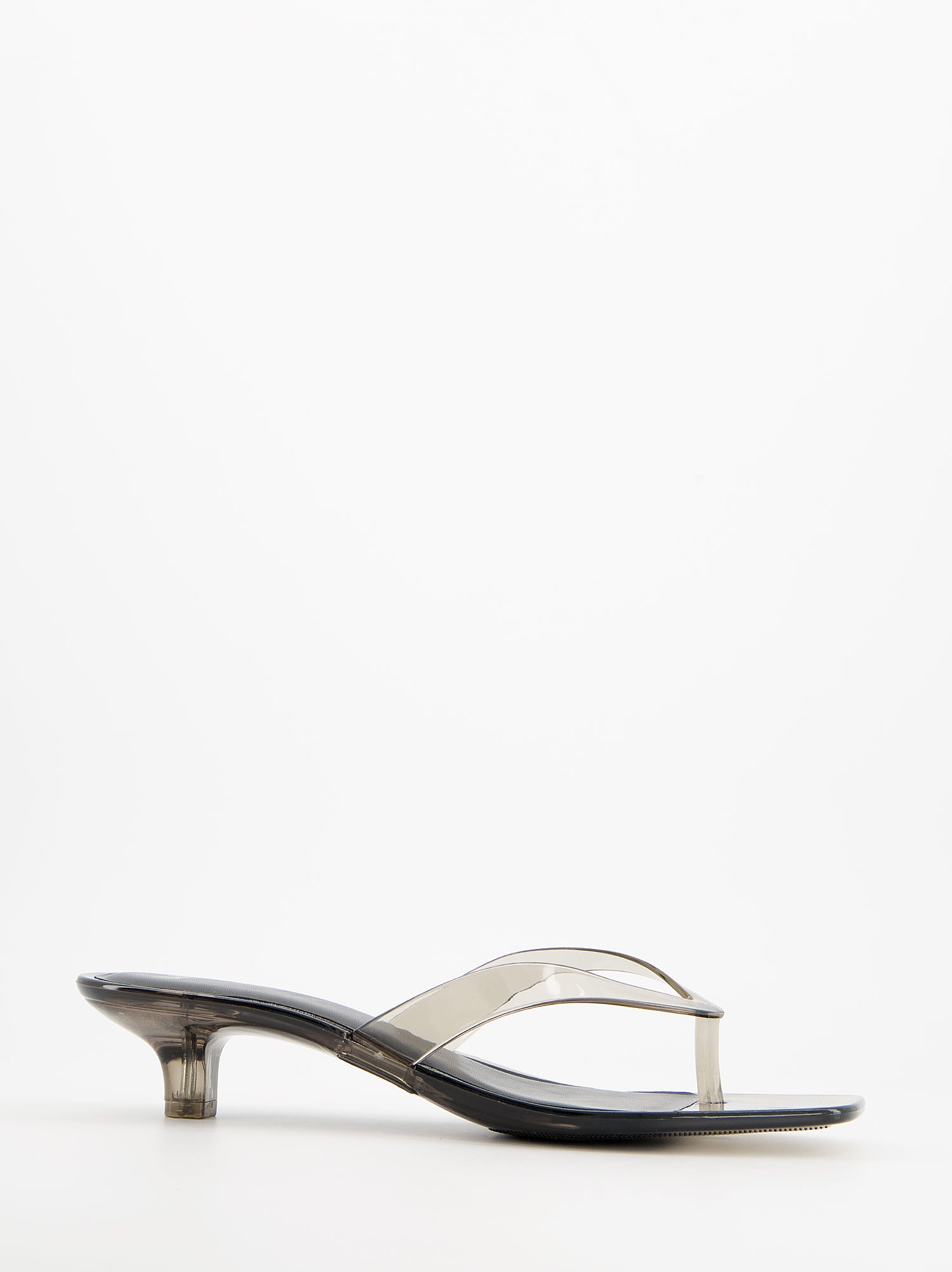 Sandalias de tacón negro transparente - Core