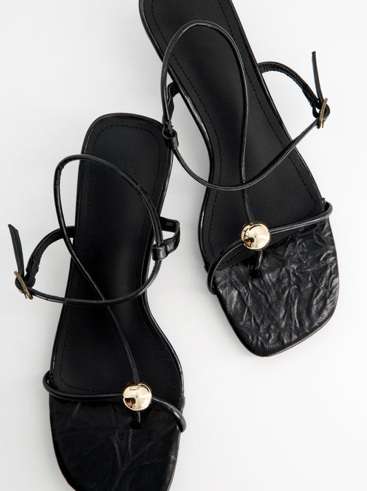 Sandalias tiras finas tacón bajo - Bolly