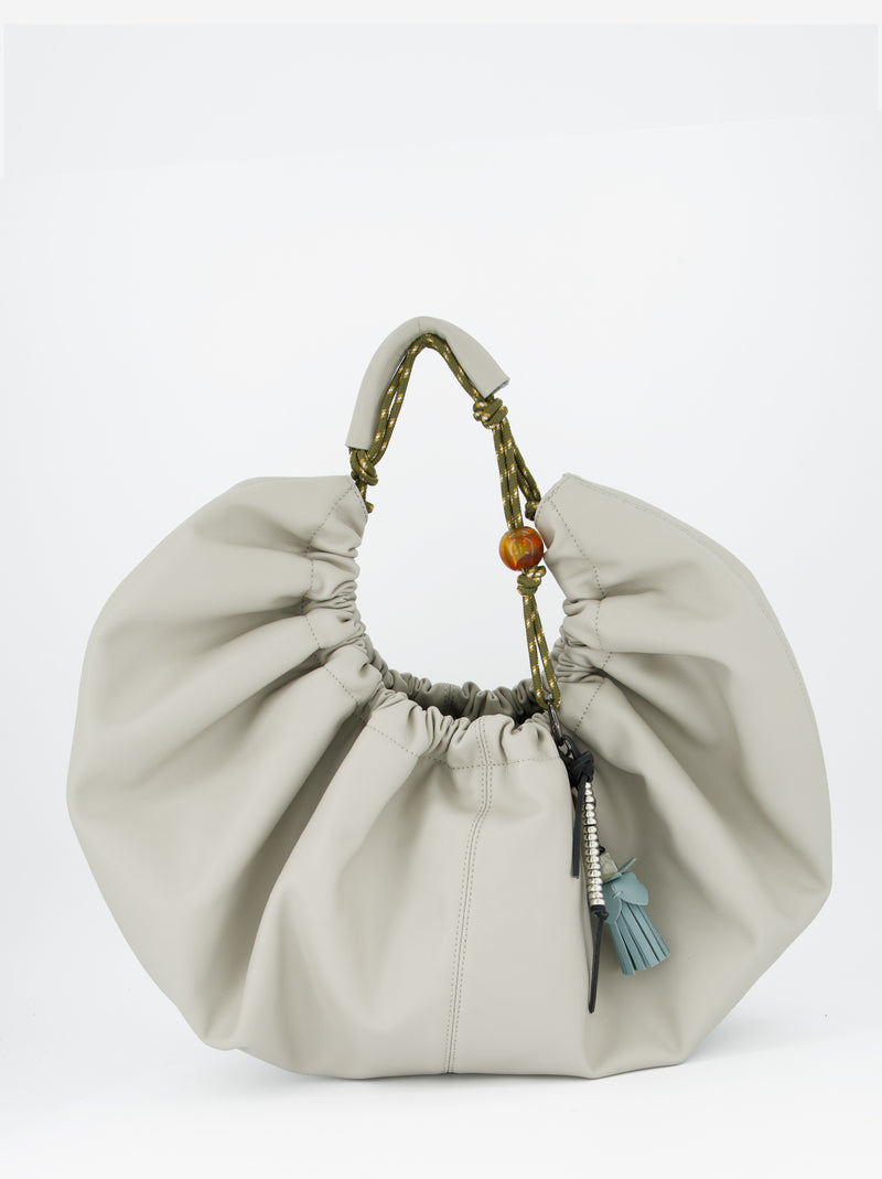 Bolso gris fruncido efecto piel - Bolor