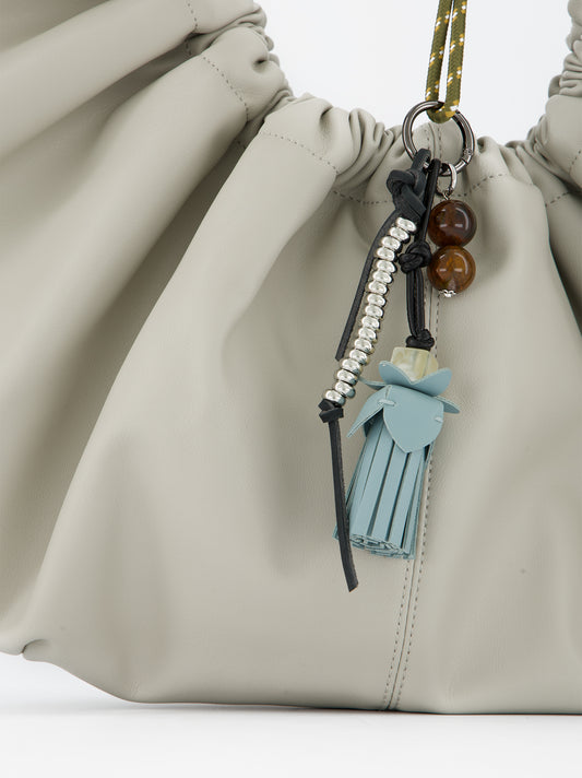 Bolso gris fruncido efecto piel - Bolor