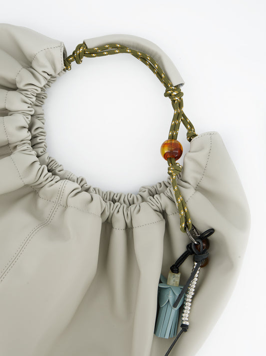 Bolso gris fruncido efecto piel - Bolor