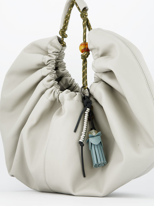 Bolso gris fruncido efecto piel - Bolor